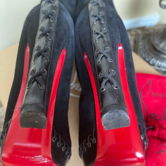 Louboutin Step n Roll 140 Suede Royal 40.5 - Picture 4 of 8